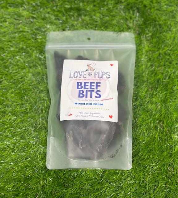 Love & Pups Beef Bits Treats for Dogs