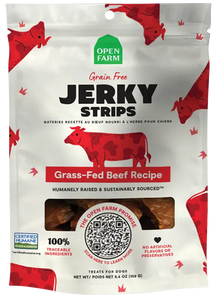 Open Farm Beef Grain Free Jerky Strips Treats For Dogs