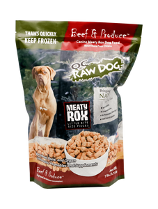 OC Raw Beef & Produce Canine Meaty Rox Frozen Dog Food