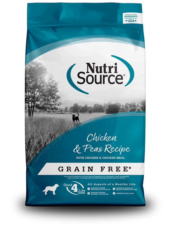 Nutrisource Chicken And Pea Recipe Grain Free Dry Food For Dogs