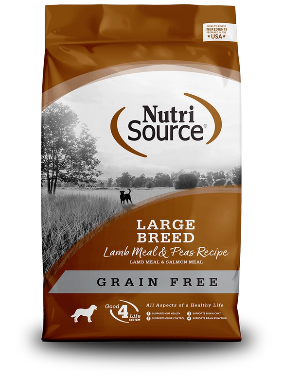 Nutrisource Large Breed Lamb Meal And Pea Recipe Grain Free Dry Food For Dogs