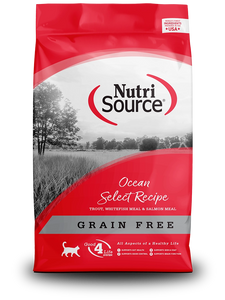 Nutrisource Ocean Select With Trout Whitefish Meal And Salmon Meal Grain Free Dry Food For Cats