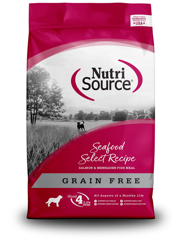 Nutrisource Seafood Select With Salmon And Menhaden Fish Recipe Grain Free Dry Food For Dogs