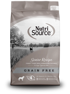 Nutrisource Senior Turkey Whitefish And Menhaden Fish Recipe Grain Free Dry Food For Dogs