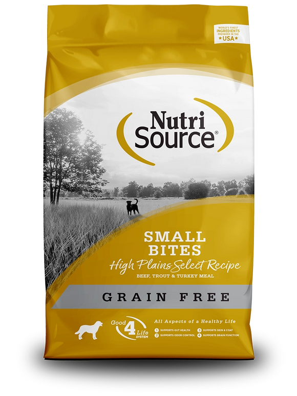 Nutrisource High Plains Select Small Bites With Beef Trout And Turkey Meal Grain Free Dry Food For Dogs
