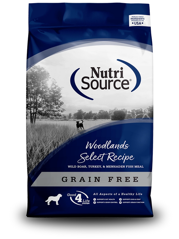 Nutrisource Woodlands Select With Wild Boar Turkey And Menhaden Fish Meal Grain Free Dry Food For Dogs