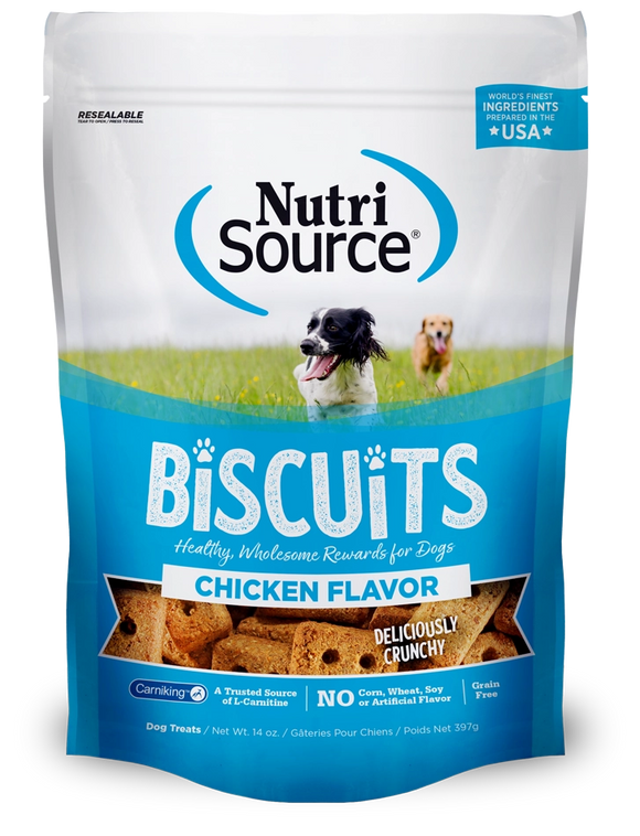 Nutrisource Chicken Grain Free Biscuits Crunchy Treats For Dogs
