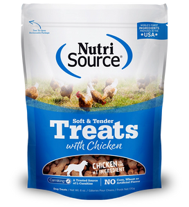Nutrisource Soft Tender Chicken Grain Inclusive Soft Chewy Treats For Dogs