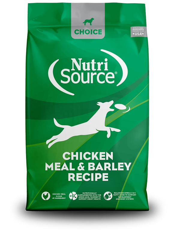 Nutrisource Choice Chicken Meal And Barley Recipe Grain Inclusive Dry Food For Dogs