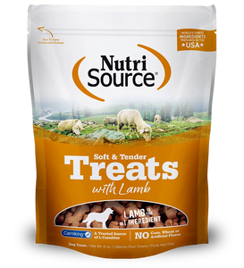 Nutrisource Soft Tender Lamb Grain Inclusive Soft Chewy Treats For Dogs