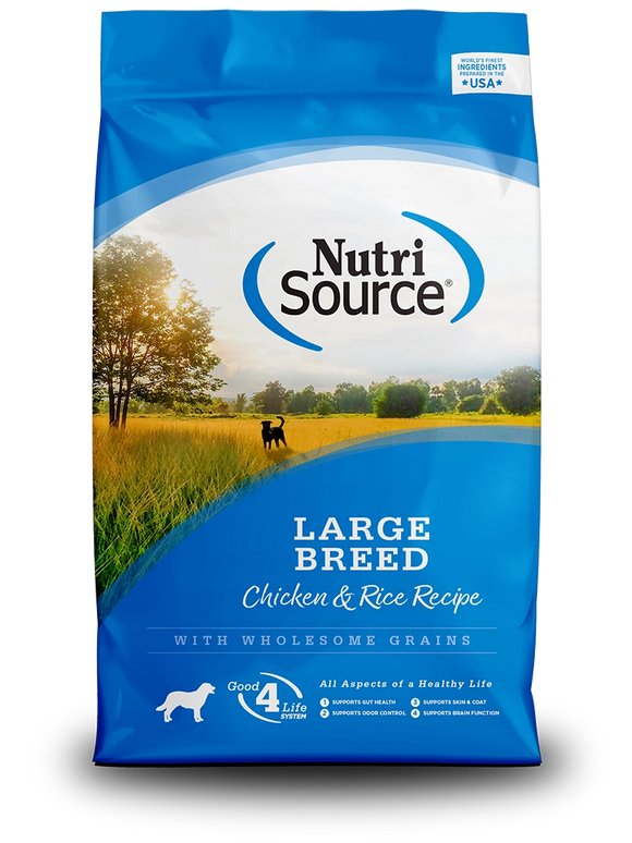 Nutrisource Large Breed Chicken And Brown Rice Formula Grain Inclusive Dry Food For Dogs