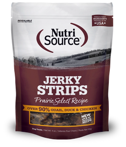 Nutrisource Prairie Select Quail Duck And Chicken Grain Free Jerky Treats For Dogs
