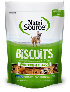 Nutrisource Whitefish Grain Free Biscuits Crunchy Treats For Dogs