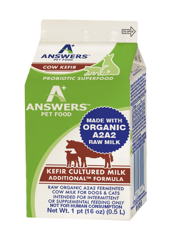 Answers Additional Fermented Cow Milk Kefir Frozen Raw Food Supplement For Dogs And Cats