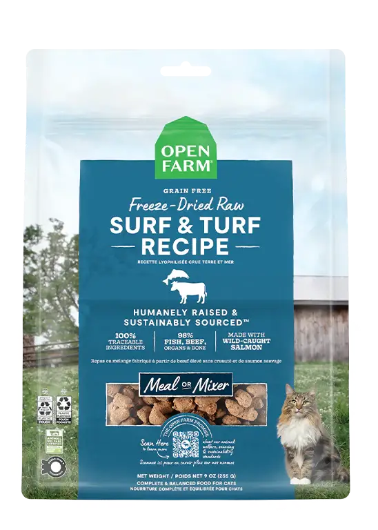 Open Farm Morsels Surf Turf Freeze Dried Raw Food For Cats