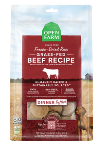Open Farm Grass Fed Beef Patties Freeze Dried Raw Food For Dogs
