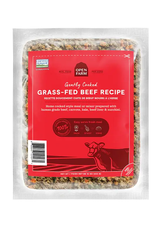 Open Farm Grass Fed Beef Grain Free Gently Cooked Frozen Food For Dogs