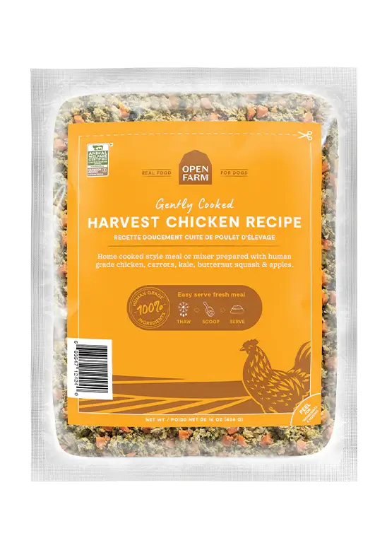 Open Farm Harvest Chicken Gently Cooked Frozen Food For Dogs