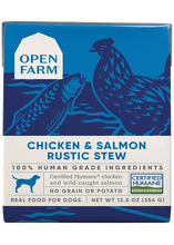 Open Farm Chicken Salmon Rustic Stew Grain Free Wet Food For Dogs