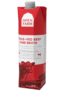 Open Farm Grass Fed Beef Bone Broth Grain Free Wet Food Toppers For Dogs And Cats