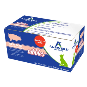 Answers Detailed Pork Formula Nibbles Frozen Raw Food For Dogs