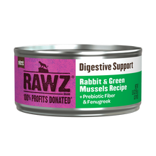 Rawz Digestive Rabbit Green Mussels Grain Free Wet Food For Cats