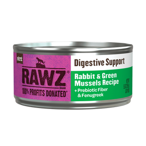 Rawz Digestive Rabbit Green Mussels Grain Free Wet Food For Cats