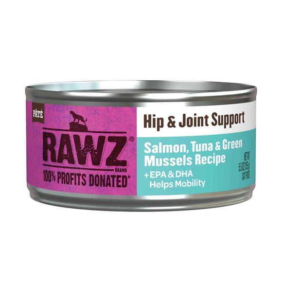 Rawz Hip Joint Salmon Tuna Green Mussel Grain Free Wet Food For Cats