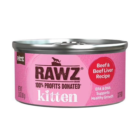 Rawz Kitten Beef Liver Grain Free Wet Food For Cats