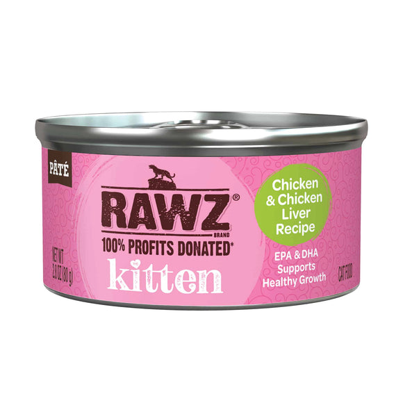 Rawz Kitten Chicken Liver Grain Free Wet Food For Cats
