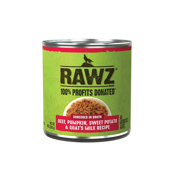 Rawz Shredded Beef Pumpkin Goats Milk Grain Free Wet Food For Dogs