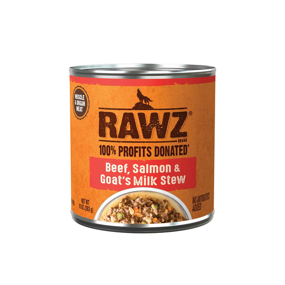 Rawz Stew Beef Salmon Goats Milk Grain Free Wet Food For Dogs