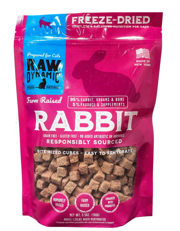 Raw Dynamic Rabbit Freeze Dried Food For Cats