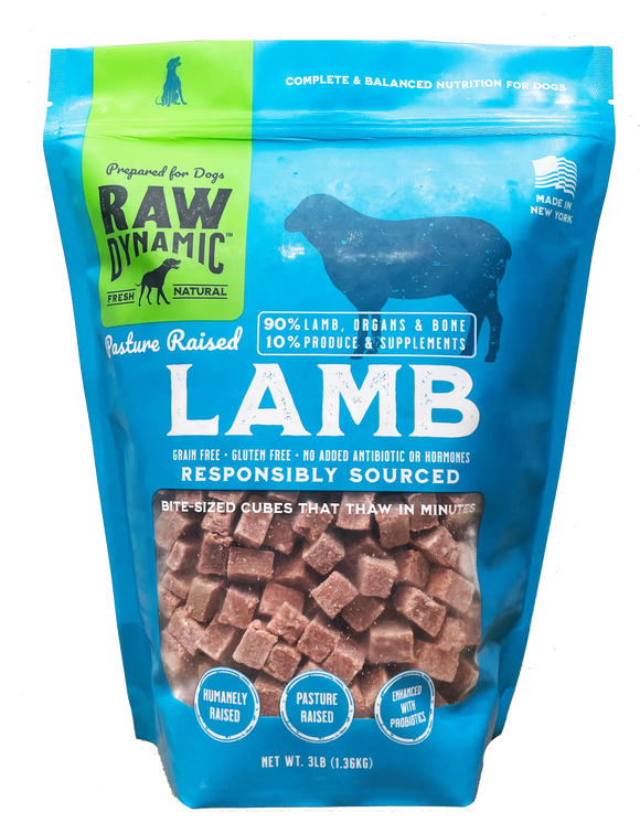 Raw Dynamic Lamb Frozen Food For Dogs