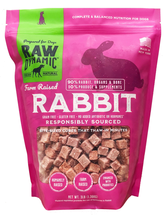 Raw Dynamic Rabbit Frozen Food For Dogs