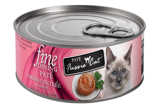Fussie Cat Fine Dining Pate Sardine Entree In Gravy Grain Free Wet Food For Cats
