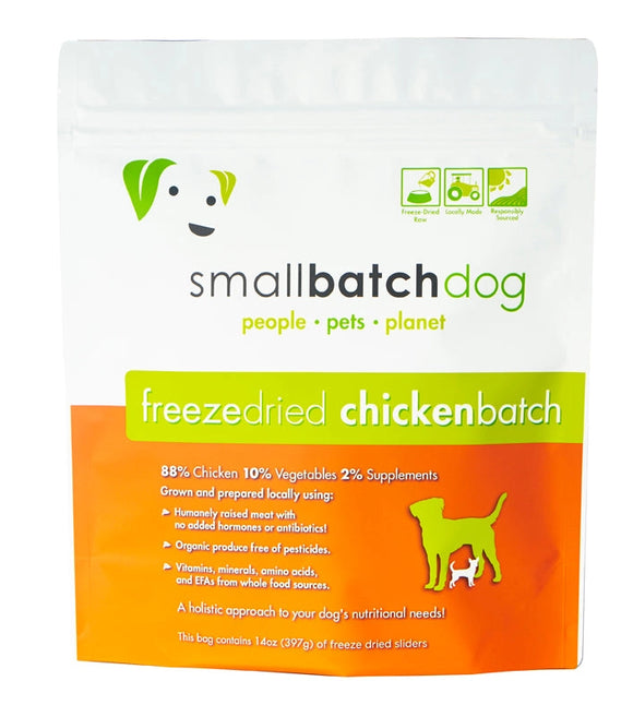 Smallbatch Chicken Batch Sliders Grain Free Freeze Dried Raw Food For Dogs