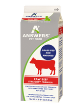 Answers Straight Beef Formula Limited Ingredient Frozen Raw Food For Dogs