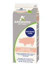 Answers Straight Pork Formula Limited Ingredient Frozen Raw Food For Dogs