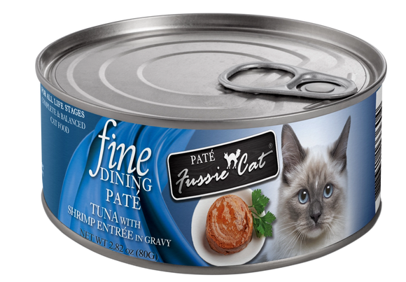 Fussie Cat Fine Dining Pate Tuna And Shrimp Entree In Gravy Grain Free Wet Food For Cats