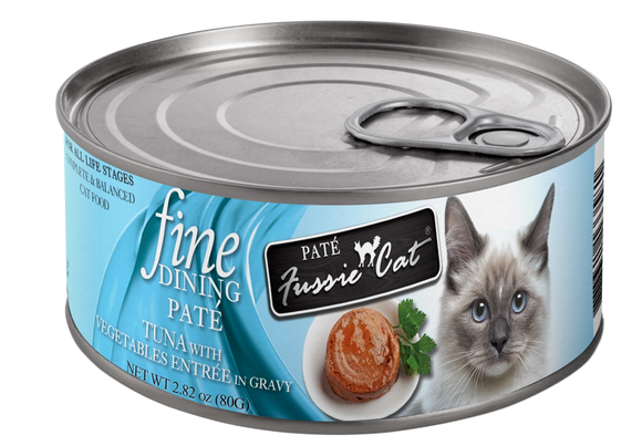 Fussie Cat Fine Dining Pate Tuna And Vegetables Entree In Gravy Grain Free Wet Food For Cats