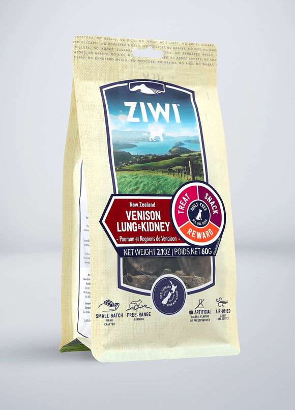 Ziwi Peak Venison Lung Kidney Grain Free Air Dried Treats For Dogs