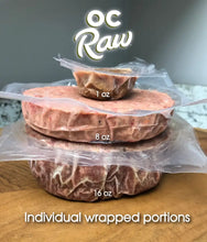 OC Raw Beef & Produce Raw Frozen Patties For Dog