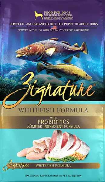 Zignature Whitefish Limited Ingredient Formula Grain Free Dry Food For Dogs