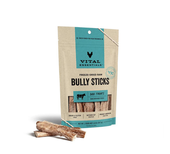 Vital Essentials Bully Sticks Freeze Dried Treats For Dog