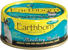 Earthborn Holistic Monterey Medley Skipjack Tuna Grilled Mackerel Dinner Grain Free Wet Food For Cats