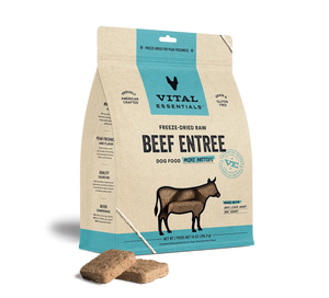 Vital Essentials Beef Entree Mini Patties Freeze Dried Raw Food For Dog
