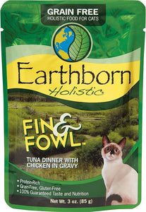 Earthborn Holistic Fin Fowl Tuna Dinner With Chicken In Gravy Grain Free Wet Food For Cats