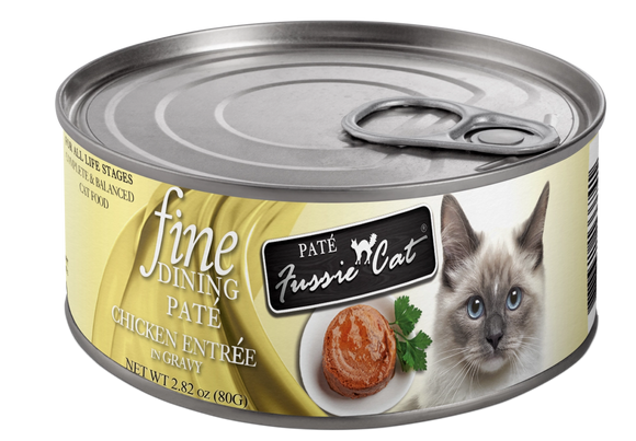 Fussie Cat Fine Dining Pate Chicken Entree In Gravy Grain Free Wet Food For Cats