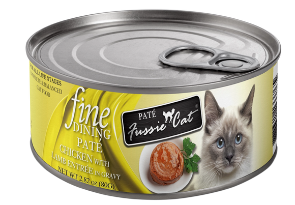 Fussie Cat Fine Dining Pate Chicken And Lamb Entree In Gravy Grain Free Wet Food For Cats